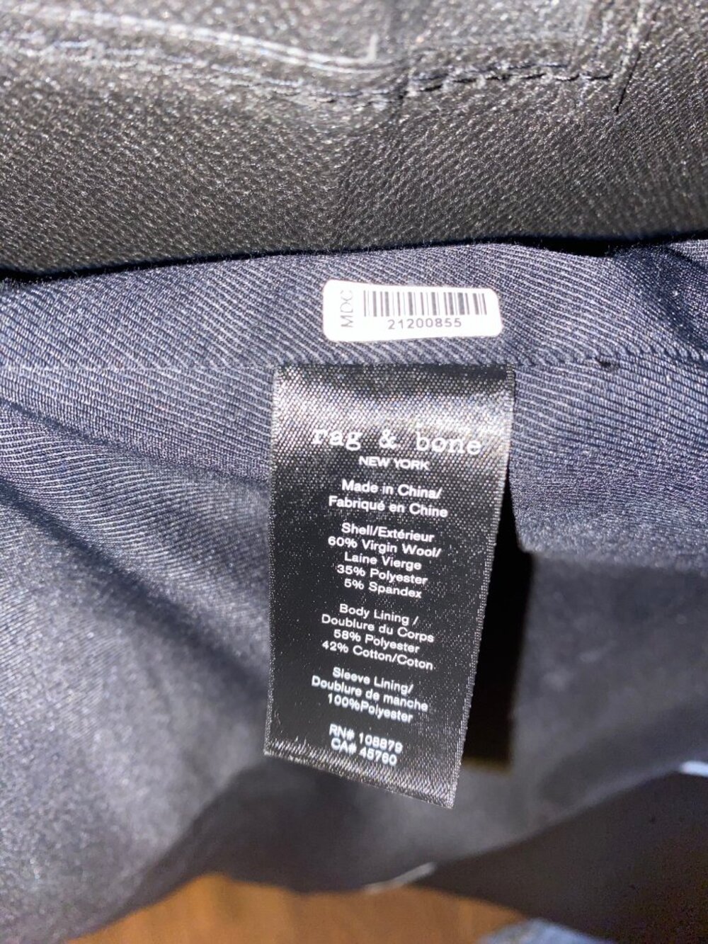 NWOT Wool-blend Rag & Bone Icons Andie Blazer Size 4 - Picture 4 of 8